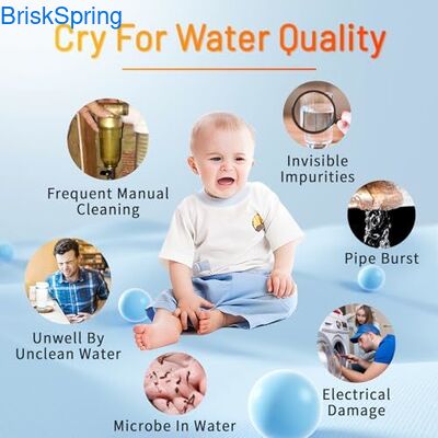 Whole House Spin Down Sediment Water Filter with 40 & 300 Micron Reusable Pre-Filter