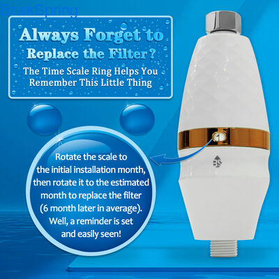 High Efficiency Shower Water Filter with Multi-Stage Filtration Removes Chlorine and Heavy Metals at 16 L/min Flow Rate