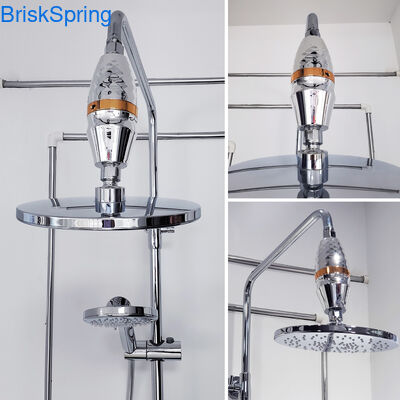 High Flow Rate Shower Filter with Multi-Stage Filtration and Vitamin C Infusion for Hard Water