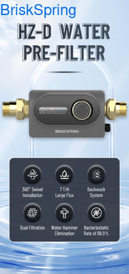HZ-D Whole House Sediment Pre-Filter with 40 μm Filtration Precision and 7 t/h Flow Rate in Compact Horizontal Design