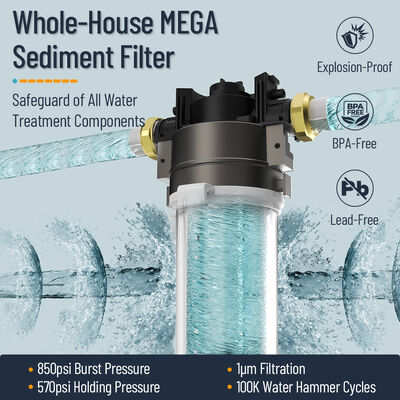 Hot Sale Water Pre Filtration System with Filter Life Indicator, Tool-Free Cartridge Replacement and High Pressure Durability
