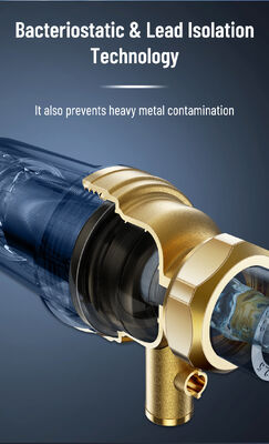 BriskSpring HZ-A 7 T/H 40 Micron Whole House Sediment Pre Filter with 360 Degree Swivel Installation