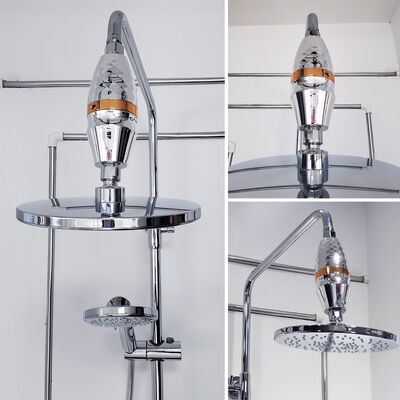 Multi-Stage Shower Water Filter with Chlorine Removal and 16 L/min Flow Rate for Healthier Skin