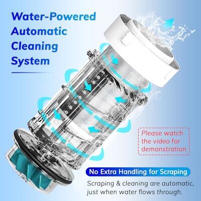 BriskSpring SQ550B-BS 5 T/H Automatic Siphon Backwash Whole House Water Pre Filter with MSAP+CASO3+KDF55 Media