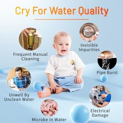 BriskSpring SQ550B-BS 5 T/H Automatic Siphon Backwash Whole House Water Pre Filter with MSAP+CASO3+KDF55 Media