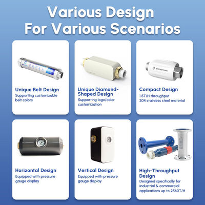 J-700-BS Whole House Water Descaler with Pure Physical Ion Polarization No Electricity and 4 T/H Flow Rate