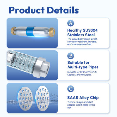 J-700-BS Whole House Water Descaler with Pure Physical Ion Polarization No Electricity and 4 T/H Flow Rate