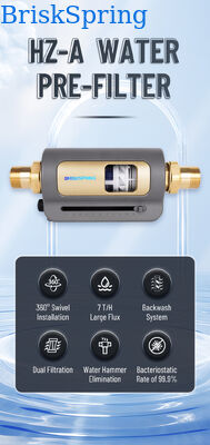 HZ-A Horizontal Whole House Water Pre Filter 40 Micron Manual Flush Sediment Filter