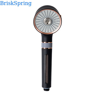Black Rose Gold Micro Nano Bubble Shower Head 3 Spray Modes Water Saving Handheld Shower