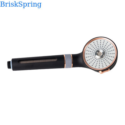 Black Rose Gold Micro Nano Bubble Shower Head 3 Spray Modes Water Saving Handheld Shower
