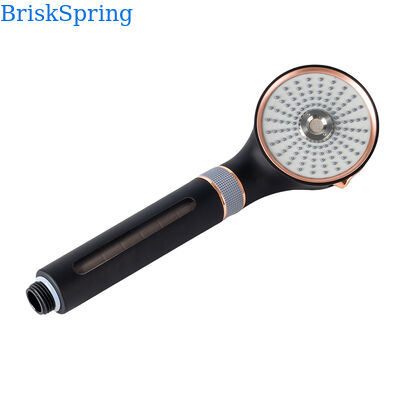 Black Rose Gold Micro Nano Bubble Shower Head 3 Spray Modes Water Saving Handheld Shower