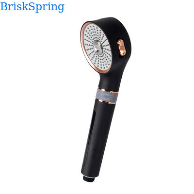 Black Rose Gold Micro Nano Bubble Shower Head 3 Spray Modes Water Saving Handheld Shower