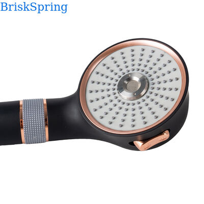 Black Rose Gold Micro Nano Bubble Shower Head 3 Spray Modes Water Saving Handheld Shower