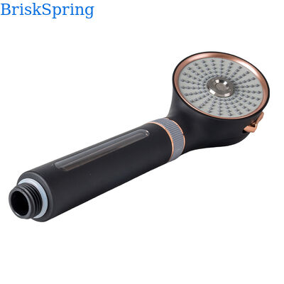 Black Rose Gold Micro Nano Bubble Shower Head 3 Spray Modes Water Saving Handheld Shower