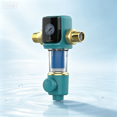 BRISKSPRING Whole House Water Filter with 40 Micron Filtration Manual Backwash and Stacked Disc Technology