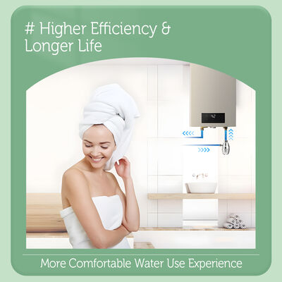 Water Heater Scale Inhibitor with 30 Tons Filtration Capacity and 40-50 Microns Accuracy for Salt-Free Hard Water Protection