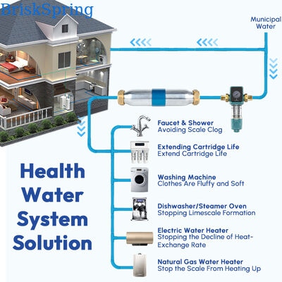 J-700-BS Whole House Water Descaler with Pure Physical Ion Polarization No Electricity 4 T/H Flow Rate