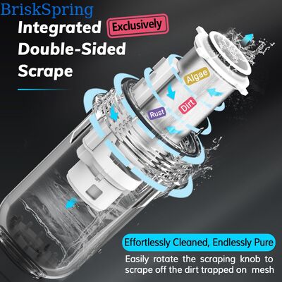 40 Micron Reusable Mesh Manual Flush Water Pre Filter Whole House Spin Down Sediment Pre Filter