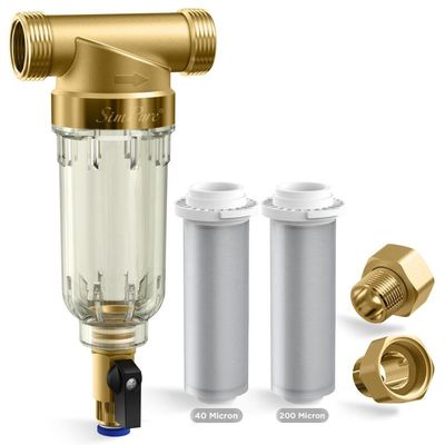 40 Micron Flushable Filtration Spin Down Water Pre Filter For House