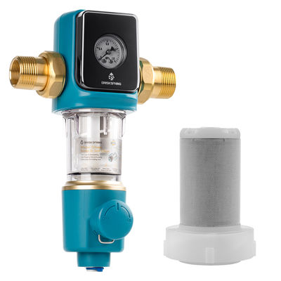 Premium 40 Micron Sediment Prefilter with BPA Free Auto Backwash Scraper for Home Use