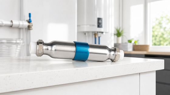 Salt-Free Physical Water Descaler with Compact Inline Design for Whole House Scale Control - No Electricity Required