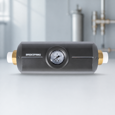 Y1 Whole-House Physical Water Descaler with Integrated Pressure Gauge for Non-Salt Scale Control