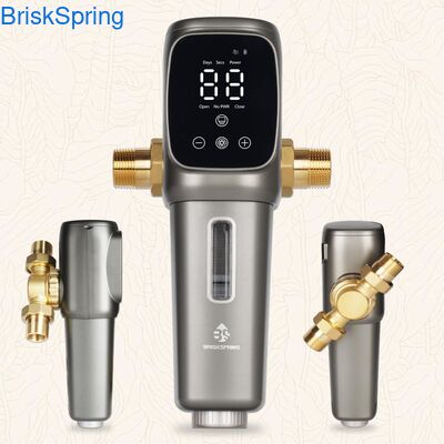 AT-30G-BS Automatic Whole House Sediment Pre-Filter with 40 Micron Filtration Accuracy and Timed Self-Flushing SUS316L Stainless Steel Mesh