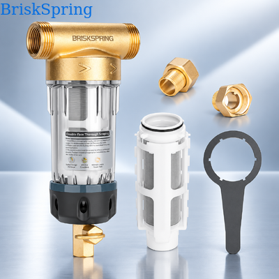 Manual Whole House Water Pre Filter 40 Micron Reusable Mesh Sediment Filter Fourth Generation