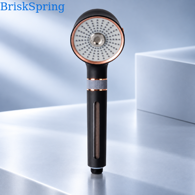 Black Rose Gold Micro Nano Bubble Shower Head 3 Spray Modes Water Saving Handheld Shower